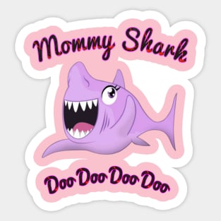 Mommy shark halloween day Sticker